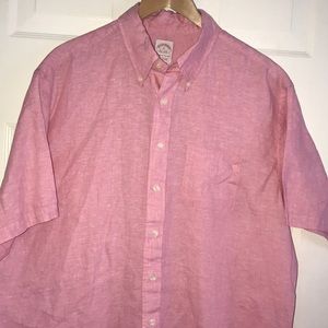 Brooks Brothers Irish Linen Pink Shirt